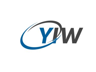 YIW yaratıcı logo tasarımı vektör çizimi