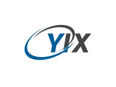 YIX yaratıcı logo tasarımı vektör çizimi