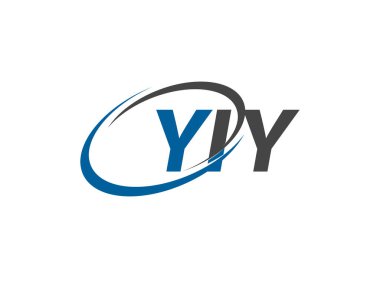 YIY yaratıcı logo tasarımı vektör çizimi