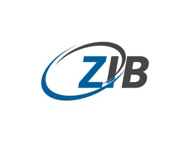 ZIB yaratıcı logo tasarımı vektör çizimi