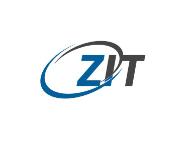 ZIT yaratıcı logo tasarımı vektör çizimi