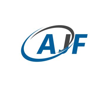 AJF yaratıcı logo tasarımı vektör çizimi