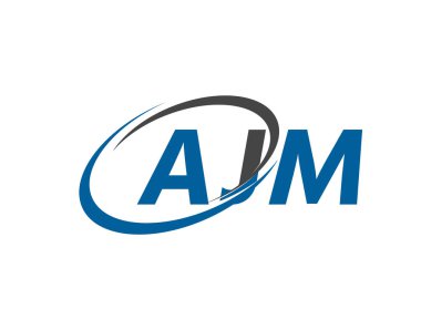 AJM yaratıcı logo tasarımı vektör çizimi