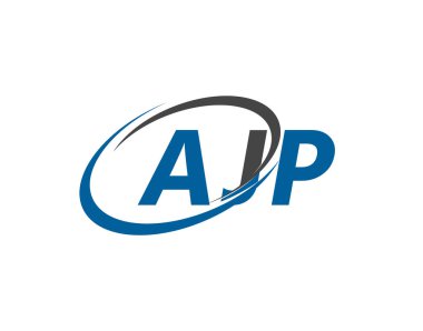 AJP yaratıcı logo tasarımı vektör çizimi