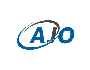 AJO yaratıcı logo tasarımı vektör çizimi