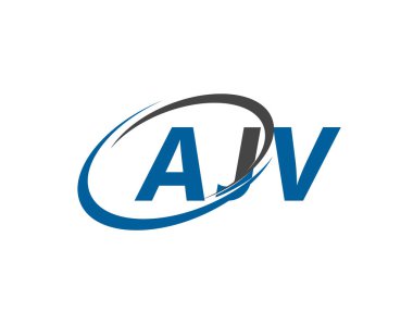 AJV yaratıcı logo tasarımı vektör çizimi