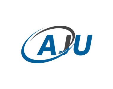 AJU yaratıcı logo tasarımı vektör çizimi