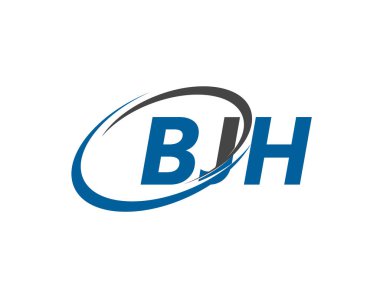BJH yaratıcı logo tasarımı vektör çizimi