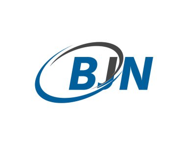 BJN yaratıcı logo tasarımı vektör çizimi