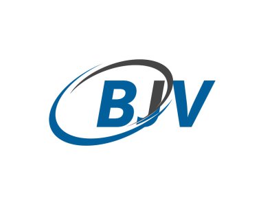 BJV yaratıcı logo tasarımı vektör çizimi