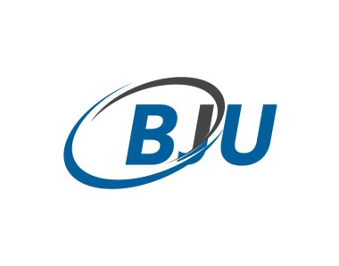 BJU yaratıcı logo tasarımı vektör çizimi