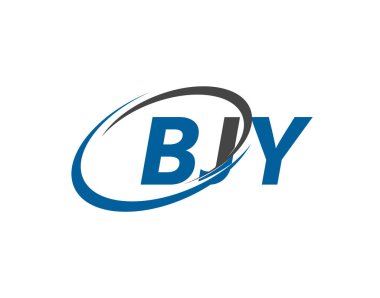BJY yaratıcı logo tasarımı vektör çizimi