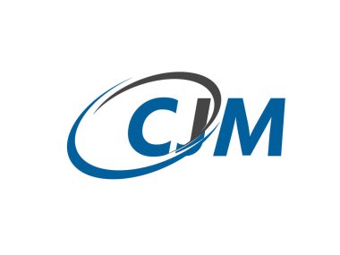 CJM yaratıcı logo tasarımı vektör çizimi