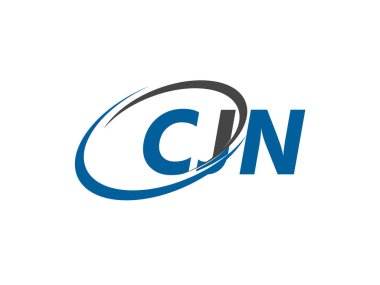 CJN yaratıcı logo tasarımı vektör çizimi
