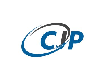 CJP yaratıcı logo tasarımı vektör çizimi
