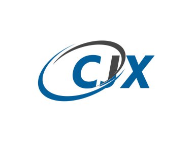 CJX yaratıcı logo tasarımı vektör çizimi