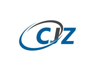 CJZ yaratıcı logo tasarımı vektör çizimi