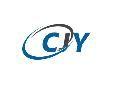 CJY yaratıcı logo tasarımı vektör çizimi