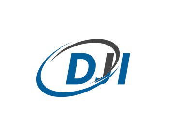 DJI yaratıcı logo tasarımı vektör çizimi