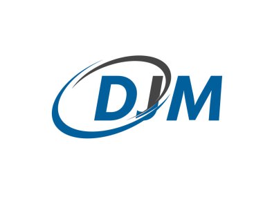 DJM yaratıcı logo tasarımı vektör çizimi