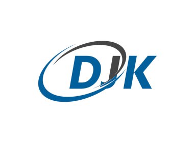 DJK yaratıcı logo tasarımı vektör çizimi