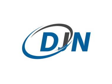 DJN yaratıcı logo tasarımı vektör çizimi
