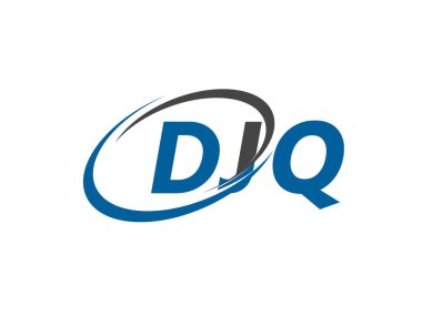 DJQ yaratıcı logo tasarımı vektör çizimi