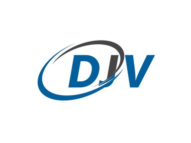 DJV yaratıcı logo tasarımı vektör çizimi