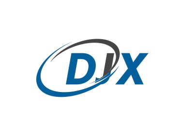 DJX yaratıcı logo tasarımı vektör çizimi