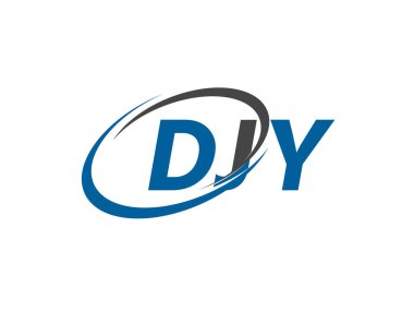 DJY yaratıcı logo tasarımı vektör çizimi
