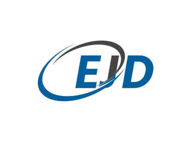 EJD yaratıcı logo tasarımı vektör çizimi