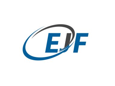 EJF yaratıcı logo tasarımı vektör çizimi