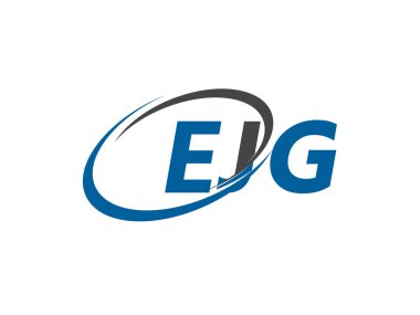 EJG yaratıcı logo tasarımı vektör çizimi