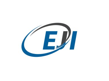 EJI yaratıcı logo tasarımı vektör çizimi