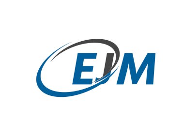 EJM yaratıcı logo tasarımı vektör çizimi