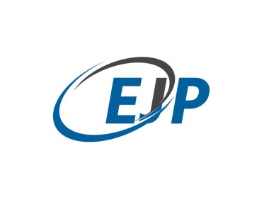 EJP yaratıcı logo tasarımı vektör çizimi