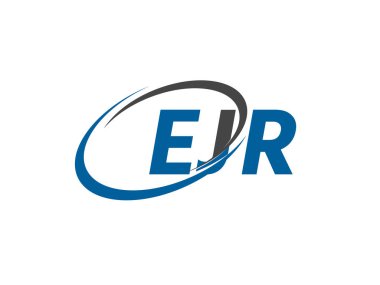 EJR yaratıcı logo tasarımı vektör çizimi