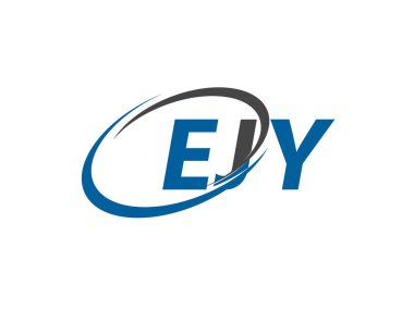 EJY yaratıcı logo tasarımı vektör çizimi
