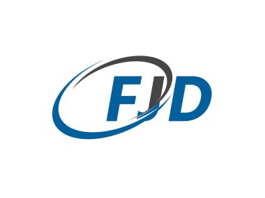 FJD yaratıcı logo tasarımı vektör çizimi