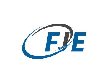 FJE yaratıcı logo tasarımı vektör çizimi