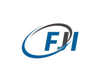FJI yaratıcı logo tasarımı vektör çizimi