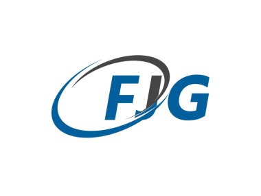 FJG yaratıcı logo tasarımı vektör çizimi