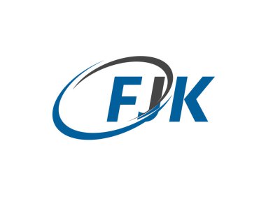 FJK yaratıcı logo tasarımı vektör çizimi