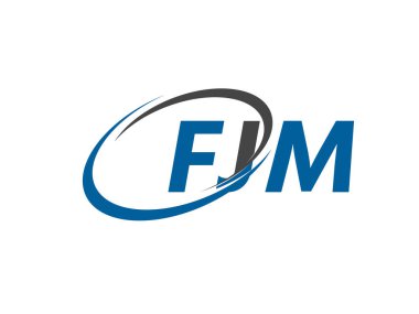 FJM yaratıcı logo tasarımı vektör çizimi
