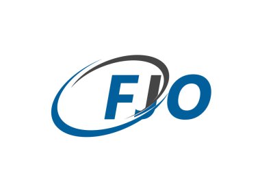 FJO yaratıcı logo tasarımı vektör çizimi