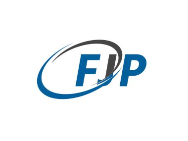 FJP yaratıcı logo tasarımı vektör çizimi