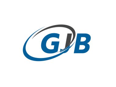 GJB yaratıcı logo tasarımı vektör çizimi