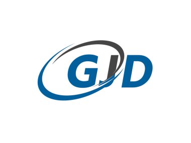 GJD yaratıcı logo tasarımı vektör çizimi