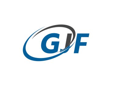 GJF yaratıcı logo tasarımı vektör çizimi