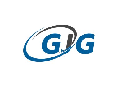 GJG yaratıcı logo tasarımı vektör çizimi